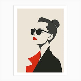 Woman In Sunglasses 11 Art Print