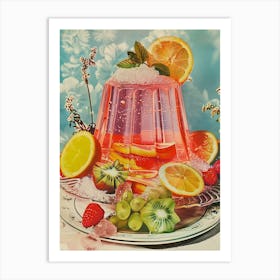 Pink Jelly Retro Collage 1 Art Print