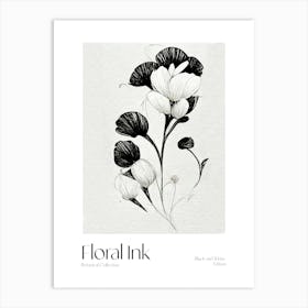 Floral Ink Botanical 5 Art Print