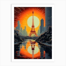 Paris Sunset Art Print