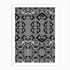 Abstract Black And White Pattern 13 Art Print