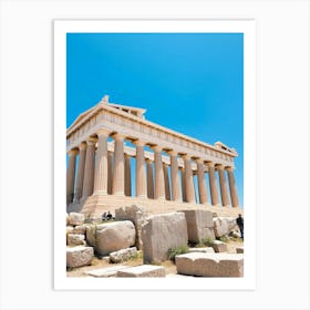 Parthenon Athens Greek Cool Realistic Illustration Art Print