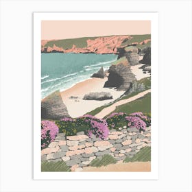Cornwall Bedruthan Steps Art Print