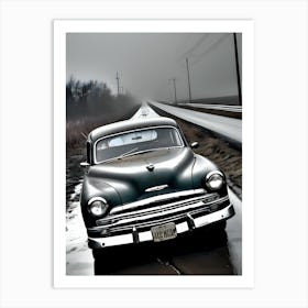 Old Car On The Road 6 Art Print
