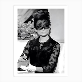 Audrey Hepburn Smoking Old Hollywood Art Print