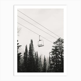 Modern Ski Lift Art Print