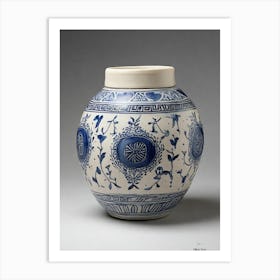 Blue And White Vase.9 Art Print
