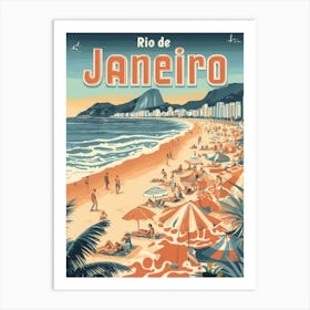 Aihrgdesign A Classic 1960s Travel Poster For Rio De Janeiro 1 Art Print