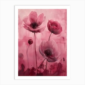 Pink Poppies Art Print