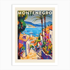 Budva Montenegro 3 Fauvist Painting  Travel Poster Art Print