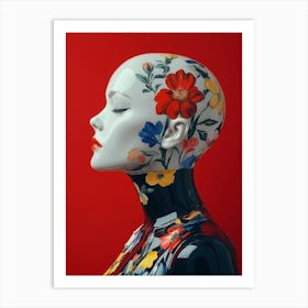 Floral Woman Art Print