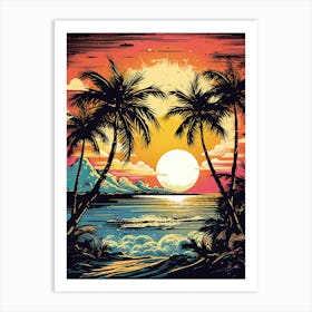 Tropical Sunset 1 Art Print