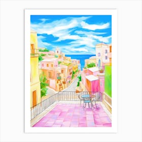 Gaeta, Italy Colourful View 2 Art Print