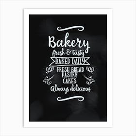 Vintage Bakery Sign Art Print