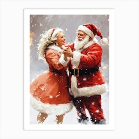 Santa Dance 1 Art Print