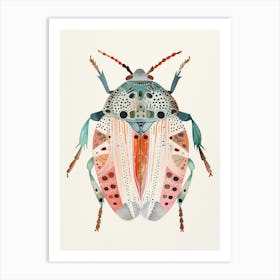 Colourful Insect Illustration Pill Bug 2 Art Print