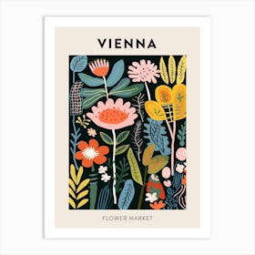 Flower Market Poster Vienna Austria Art Print