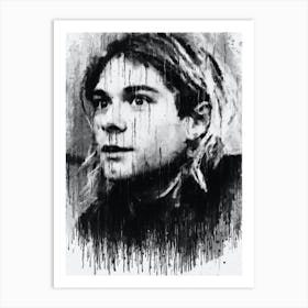 Kurt Cobain Potrait 1 Art Print