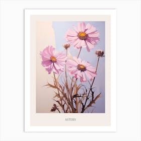 Floral Illustration Asters 5 Poster Art Print