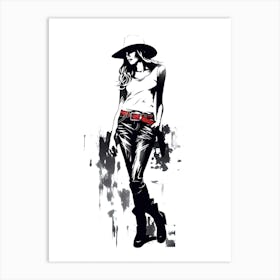 Cowgirl Ink Style 1 Art Print