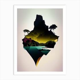 Canaima National Park Venezuela Cut Out Paper Art Print