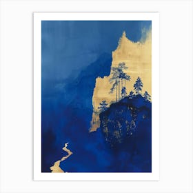 Blue And Gold Art Print