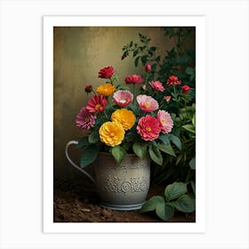 Flowers In A Pot Art Print