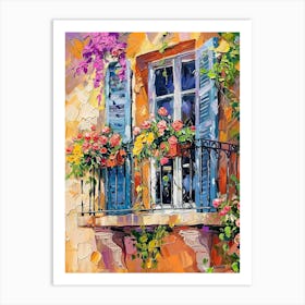 Balcony Painting In Nice 1 Art Print