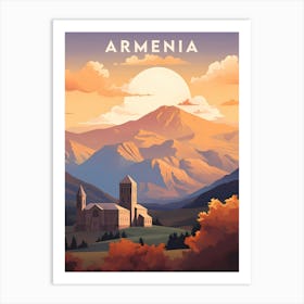 Armenia Retro Travel Art Print