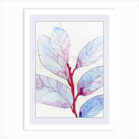 Watercolour Leaf Art Print