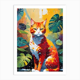 Orange Cat Art Print