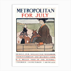 Metropolitan For July, Edward Penfield Art Print