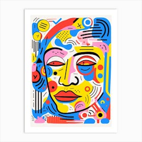 Pop Art Open Eye Face Illiustration Art Print