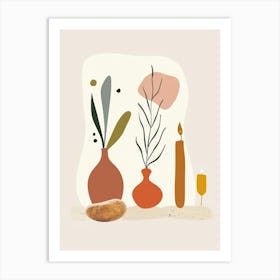 Abstract Objects Flat Illustration 16 Art Print