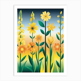 Yellow Flowers 3 Art Print