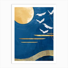 Doves In The Sky 1 Art Print