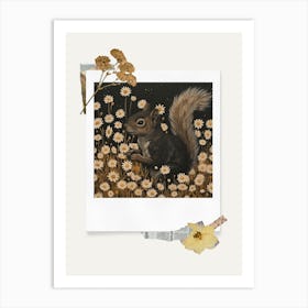 Scrapbook Squirrel Fairycore Painting 4 Art Print