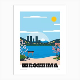 Hiroshima Japan 3 Colourful Travel Poster Art Print