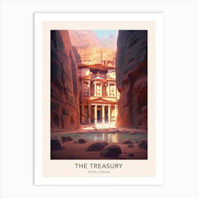 The Treasury Petra Jordan Travel Poster Art Print