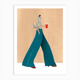 Woman Walking Art Print