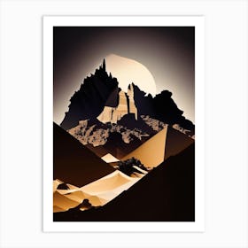 Masada National Park Israel Cut Out Paper Art Print