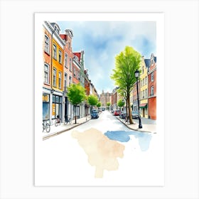 Watercolor Street Art Print