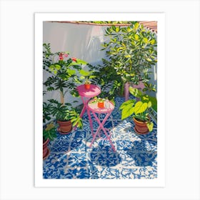 Pink Patio Art Print