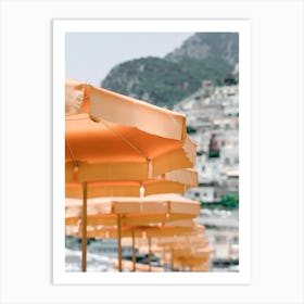 Umbrellas Amalfi Coast Art Print