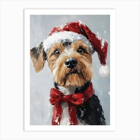 Christmas Welshie Art Print