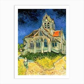 Vincent Van Gogh "The Church at Auvers" 1890; Auvers-sur-oise, France HD Remastered Immaculate Version Art Print