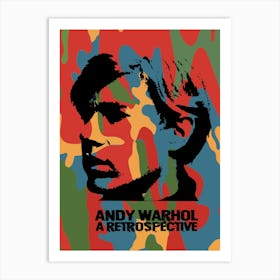 ANDY WARHOL RETROSPECTIVE COVER Art Print