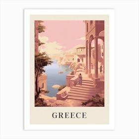 Vintage Travel Poster Greece 3 Art Print