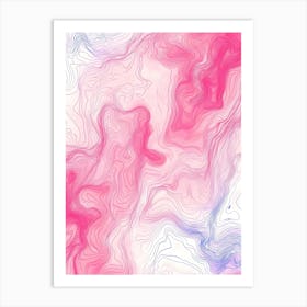 Abstract Pink And Blue Watercolor Art Print