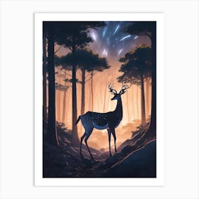 Deer In The Forest 1 Art Print